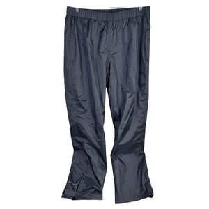NEW Columbia Storm Surge Rain Pants Waterproof Omni-Tech Womens L Black Nylon